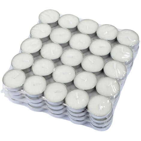 1001KDO Lot de 100 bougies chauffe plat blanc