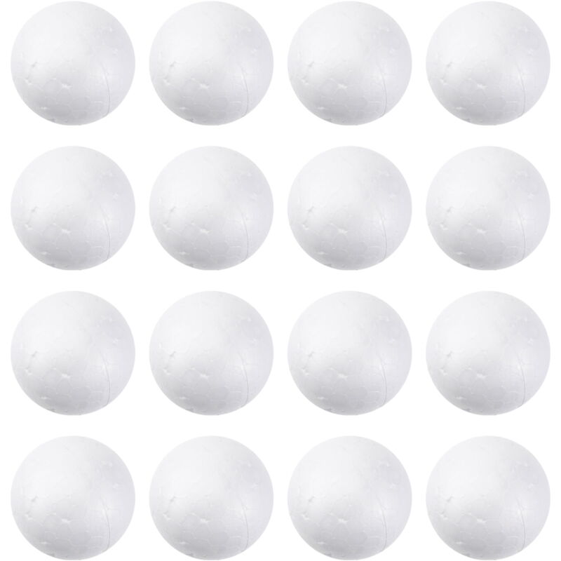 Lot de 100 boules de polystyrène solides de 4 cm pour décoration de mariage, sphères rondes, bricolage (blanc)