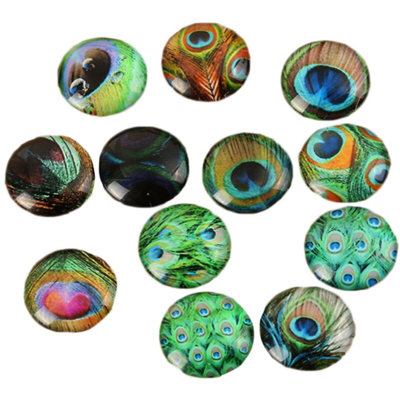 Lot de 100 boutons-pression multicolores m pour bricolage, accessoires de bijoux, demi-cercle, dos plat