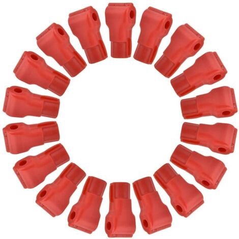 Lot de 100 cadenas à crochet avec loquet, cadenas de sécurité en plastique rouge, installation facile, pour le raccordement de marchandises, crochet de supermarché, présentoir antivol pour magasin de 