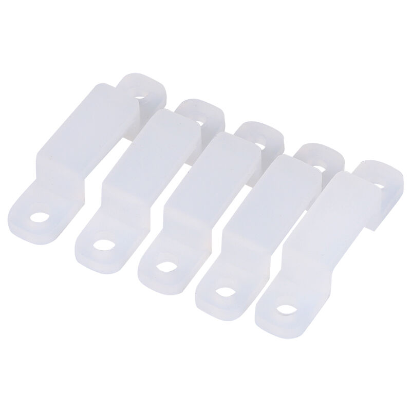 Lot de 100 clips de barre lumineuse, boucle de fixation de barre lumineuse led avec clip en silicone, clip de support de montage de barre lumineuse