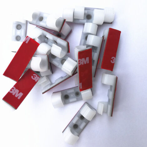 Lot de 100 clips de câble auto-adhésifs, organisateur de câbles, support adhésif, range-câbles, organisateur de câbles électriques pour TV/chargeur-AquaForge