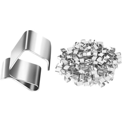 Lot de 100 clips de drainage de gouttière, crochets de canal pour