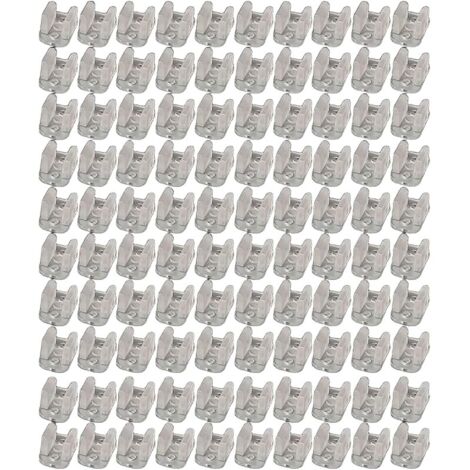 Lot de 100 clips de fixation pour corde LED - Pour éclairage mural néon de 4,5 à 6 mm - Pour fêtes, festivals, mariages (GT-0512)