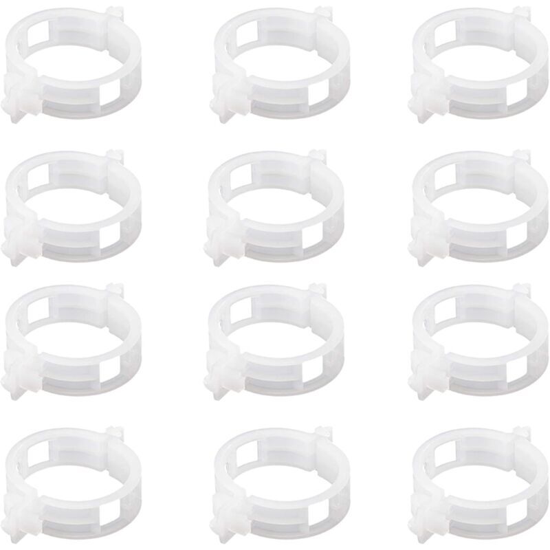 Lot de 100 clips de fixation pour plantes en plastique blanc réutilisables pour petits légumes, tomates et plants de vigne