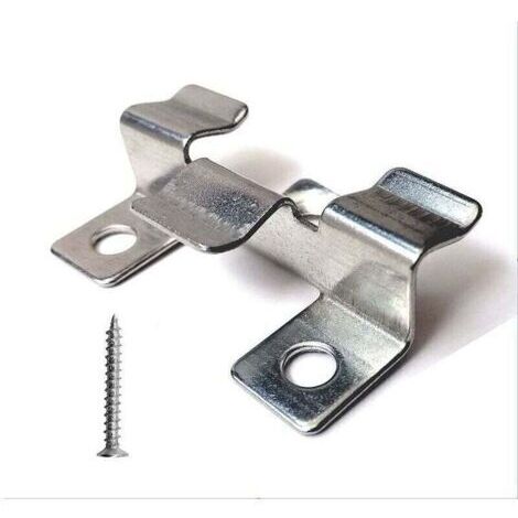 Lot de 100 clips de fixation pour terrasse en composite avec vis en acier inoxydable（hauteur 1 cm）