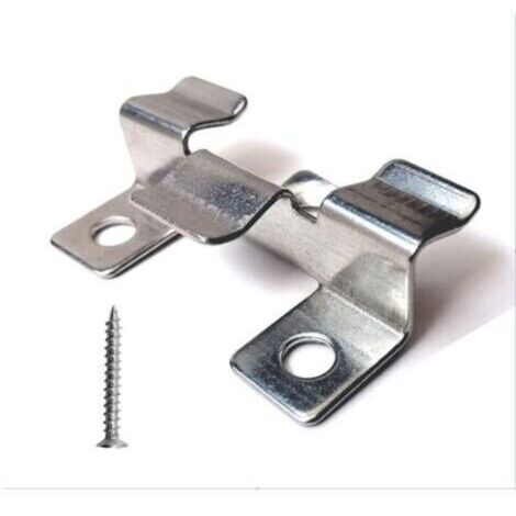 Lot de 100 clips de fixation pour terrasse en composite avec vis en acier inoxydable（hauteur 1 cm）