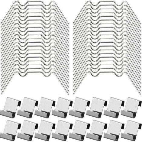 Lot de 100 Clips de Vitrage pour Serre Inclut 50 Clips de Type W et 50 Clips de Type Z en Acier Inoxydable