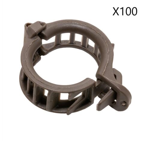 Lot de 100 Clips Tuteurs LA CORDELINE Pour Fixation Plantes Grimpantes, Attaches Tomates en PLA - CLIPT22 -NEUF