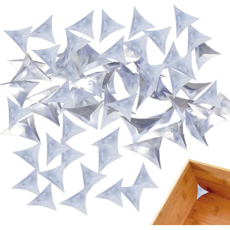 Lot de 100 Coins Anti-Poussière Transparents - Protections Adhésives pour Tiroirs et Armoires