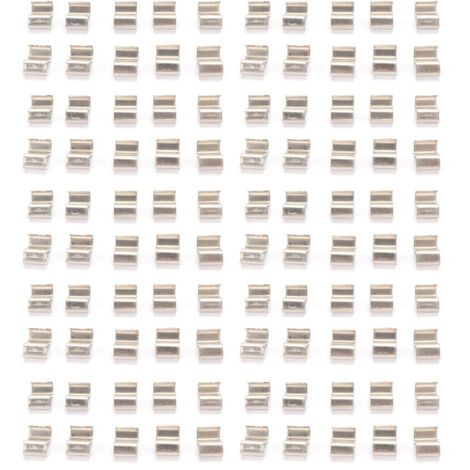 Lot de 100 colliers de serrage à ressort en Z, en acier inoxydable, pour installation facile et fixation par fil en Z. Idéal pour le jardinage et les serres.