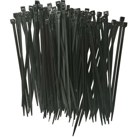Lot de 100 colliers rilsan attache fils / serre cables 3.5 mm x 140 mm