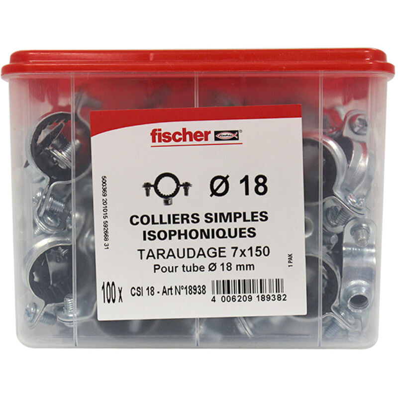 Collier isophonique simple CSI Fischer 18mm 100 pièces