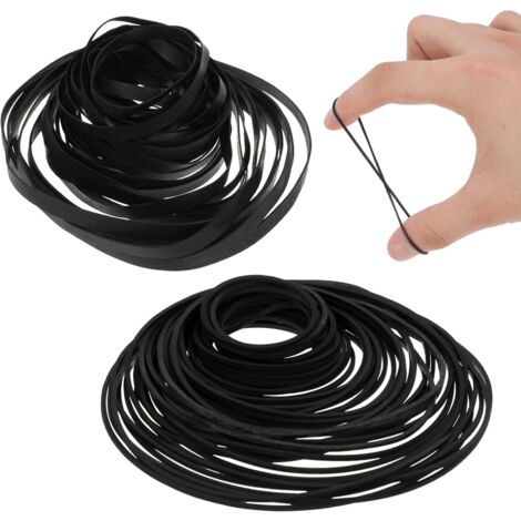 AUTRES Lot de 100 courroies d'entraînement en caoutchouc pour cassettes mixtes, courroies plates universelles pour magnétophones, lecteurs DVD, lecteurs CD, magnétophones à cassettes, baladeurs, 40-135 mm