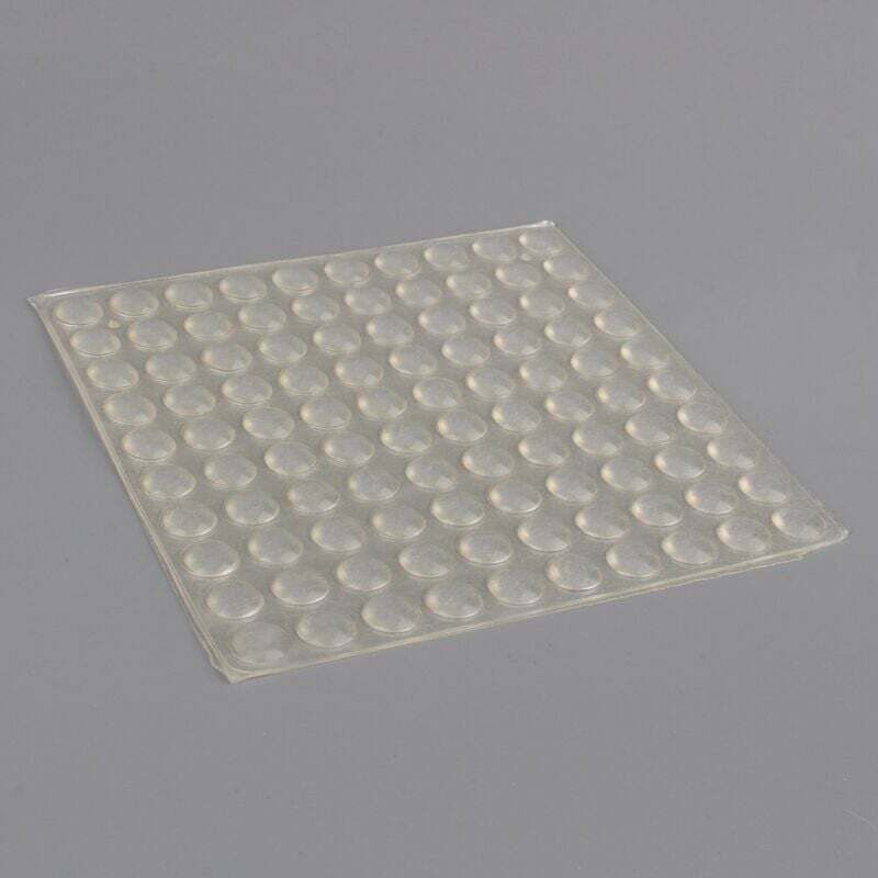 Lot de 100 Pastilles de Fixation en Silicone Transparent pour Protection Parquet 8 x 2,5 mm
