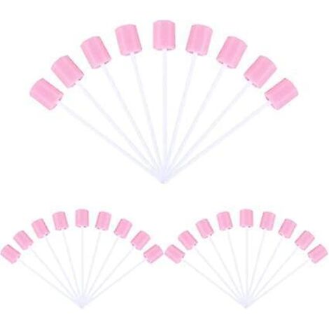 lot De 100 Couvillons En Mousse Jetables,btonnets Jetables Striles Pour Soins Bucco-dentaires,couvillons Pour Usage Mdical Oral Buccal (rose)