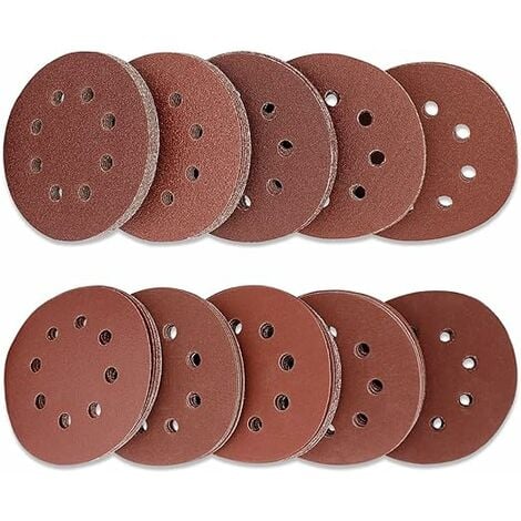Set de 6 disques abrasifs auto-agrippants D. 125 mm A80x2, A120x2