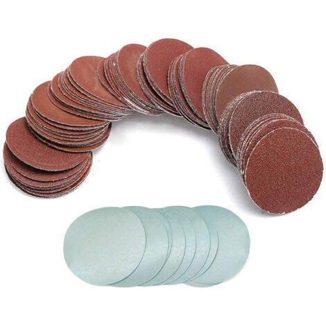 Lot de 100 disques abrasifs 75 mm Grain 100 180 240 600 800 1000 1200 2000 3000