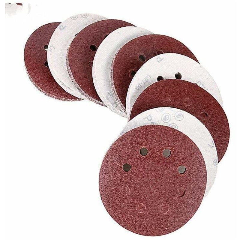 Lot de 100 disques abrasifs Disques abrasifs grain 40 Taille 125 mm Idéal pour poncer/polir/dérouiller