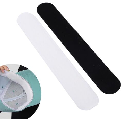 Lot de 100 doublures de casquette respirantes en tissu non tissé noir et blanc, absorbant la transpiration, idéales pour le sport, le fitness et les activités de plein air.