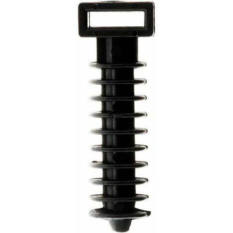 Lot de 100 embases à chevilles noir.