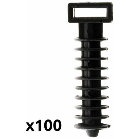 Lot de 100 embases Noires pour chevilles - Zenitech