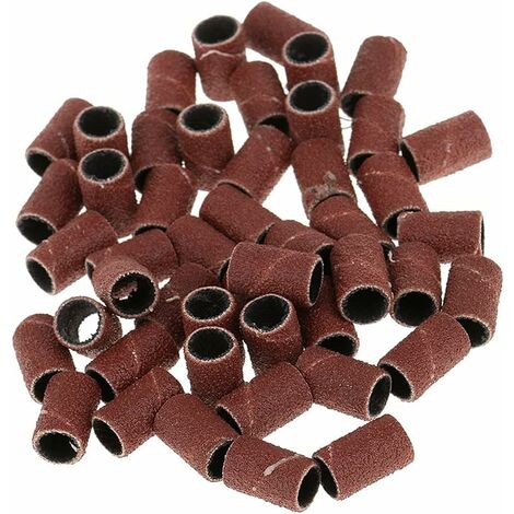 Lot de 100 embouts abrasifs Drill Sanding Bands, 180 pouces pour ponceuse à ongles pour manucure, pédicure, nail art, soin des ongles