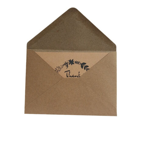 Lot de 100 enveloppes en papier kraft brun, format 162 × 114 mm, style vintage