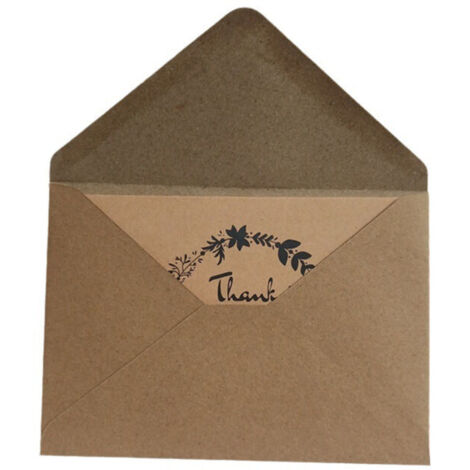 Lot de 100 enveloppes en papier kraft brun, format 162 × 114 mm, style vintage