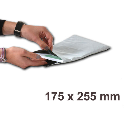 Lot de 100 Enveloppes plastiques blanches opaques FB01 - 175x255 mm