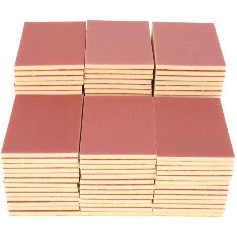 Lot de 100 éponges abrasives, grain 400, pour ponçage fin à sec ou humide, idéal pour éliminer la rouille et réparer les meubles