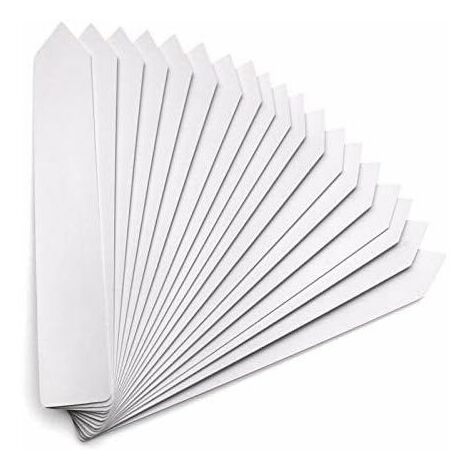 Lot de 100 étiquettes pour Plantes de Jardin, 102cm Plantes Plastique balises et marqueur étanche - Gris Blanc