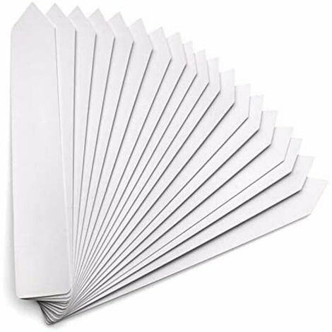 Lot de 100 étiquettes pour Plantes de Jardin, SEMAket 10 cm Plantes Plastique balises et marqueur étanche - Gris Blanc