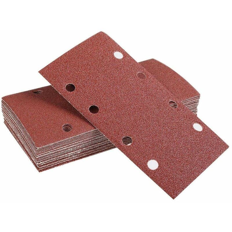 100 Stück 95 x 185 mm quadratische Schleifpapierblätter für Schleifer, Schleifwerkzeuge zum Polieren von Holz, Körnung 80 – Minkurow | 09351729981769