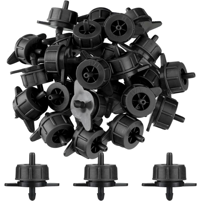 Lot de 100 Goutteurs autorégulants 4 l/h, Goutteurs d'irrigation en ligne système micro, Goutteur pour arrosage agriole et jardinage