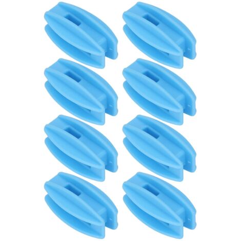 Lot de 100 isolateurs de poteau d'angle de clôture électrique résistants aux intempéries en ABS pour fil d'acier (bleu)