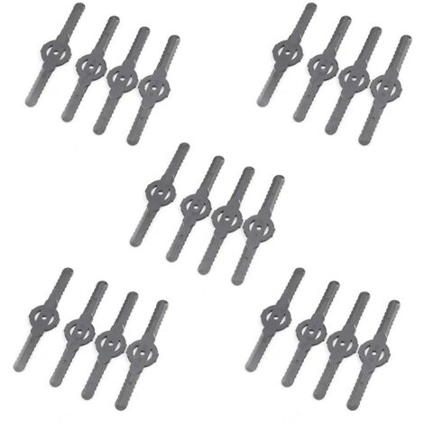 Lot de 100 lames de coupe-herbe en plastique pour tondeuse à gazon sans fil