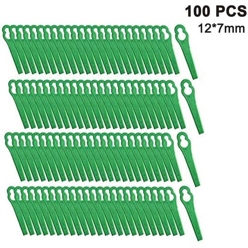 Lot de 100 lames de coupe-herbe en plastique sans fil