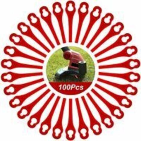 Lot de 100 lames de rechange, compatibles avec coupe-bordures Florabest LIDL FRTA 20 A1, FAT 18B2, FAT 18B3