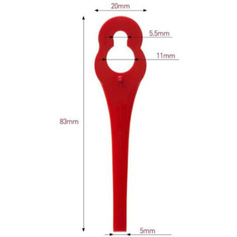 Lot de 100 lames de rechange en plastique pour déligneuse Florabest LIDL FRTA 20 A1, FAT 18B3, FRT18A