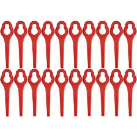 Lot de 100 lames de rechange pour débroussailleuse à batterie GFART 18 - Lame en plastique pour débroussailleuse GFART