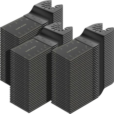 Lot de 100 lames de scie oscillantes universelles pour bois compatibles avec Fein Multimaster Porter Cable Bosch Ryobi Dewalt Milwaukee Rockwell