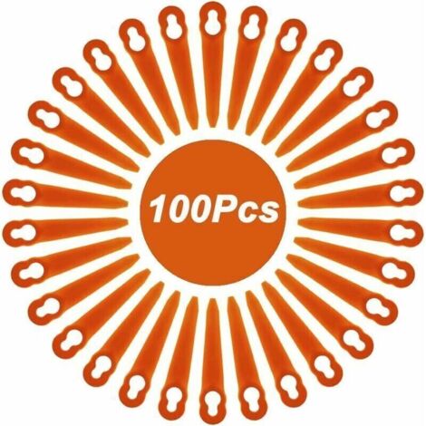 Lot de 100 lames en nylon pour coupe-bordure Stihl PolyCut 2-2 3-2 – Remplacement pour FSA 45 57 FSE 52 – Longueur 90mm