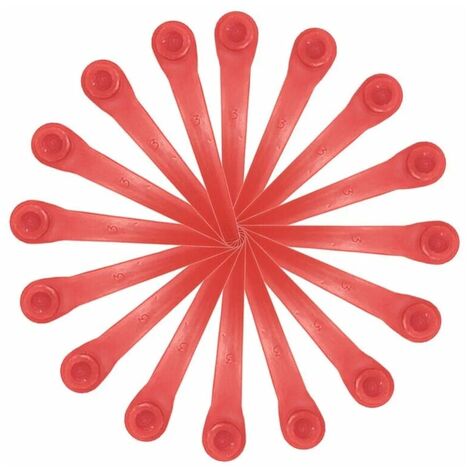 Lot de 100 Lames en Plastique compatibles avec Coupe-Bordure Gardena, Lames de Rechange pour Coupe-Bordures Gardena et Coupe-Bordures sans Fil.