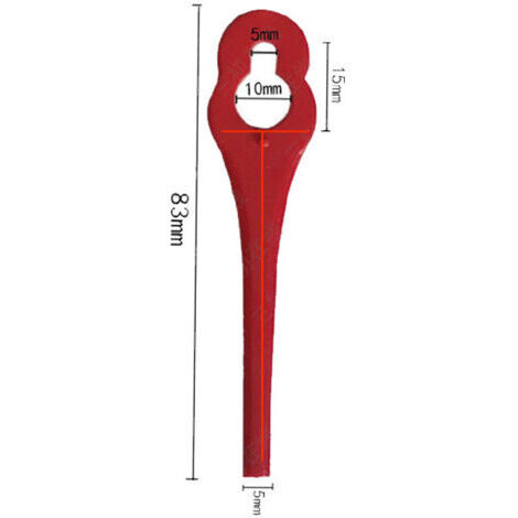 Lot de 100 Lames en Plastique de Rechange pour Coupe Bordure Florabest LIDL FRTA 20 A1, FAT 18B3, FRT18A.