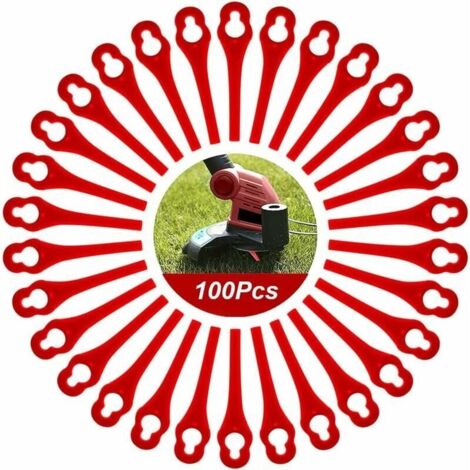 Lot de 100 Lames en Plastique de Rechange pour Coupe Bordure Florabest LIDL FRTA 20 A1.FAT 18B3. FRT18A