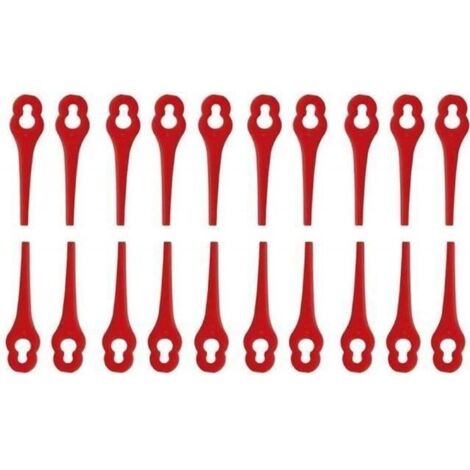 Lot de 100 lames plastique pour coupe-bordure Florabest LIDL, trous de 10mm et 5mm, référence LBQ59.
