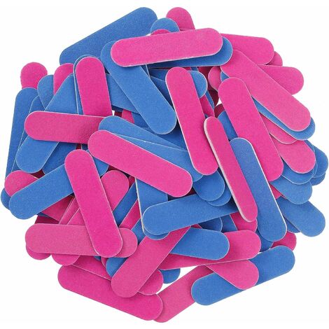 Lot de 100 limes à ongles professionnelles - Grain droit - Double face - Jetables - Soin professionnel pour fille,51.3CM