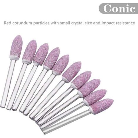 Lot de 100 meules abrasives pour outils rotatifs Dremel, tige de 3 mm