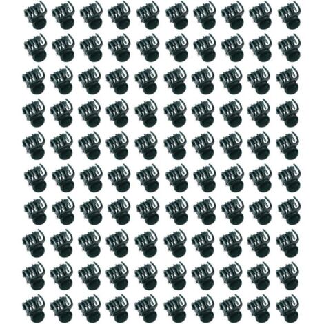 Lot de 100 mini pinces à orchidées en plastique, clips de support pour plantes de jardin, clips droits faciles à utiliser, clips de support durables pour tiges, vignes, fleurs de jardin